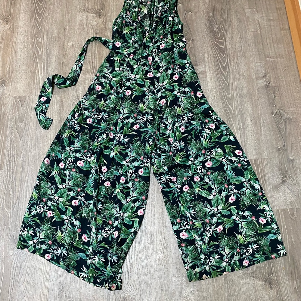 Floral Green Jumpsuit